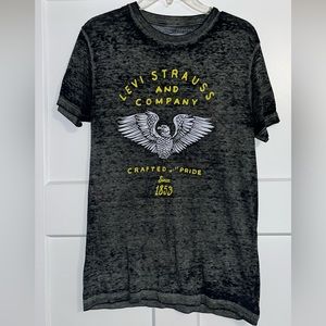 Greyish Black Sheer Levi Strauss Tee | Size S